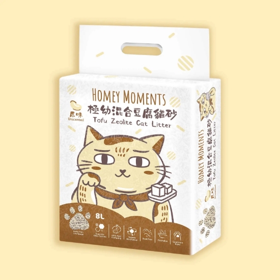 Picture of Homey Moments Unscented Tofu Zeolite Cat Litter 8L x 6