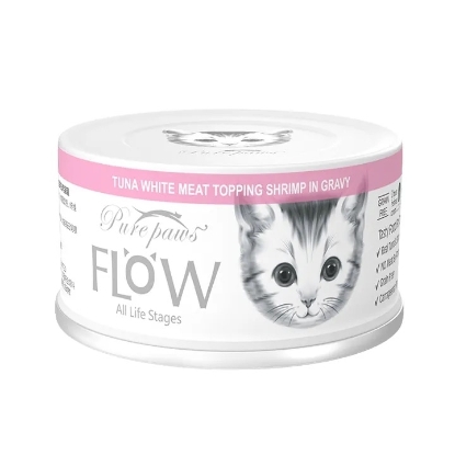 Picture of Purepaws cans Tuna White Meat Topping Shrimp 80g