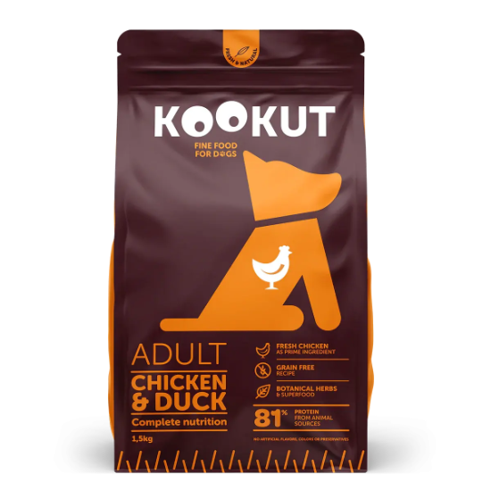 圖片 Kookut 雞肉鴨肉 天然無穀物成犬糧