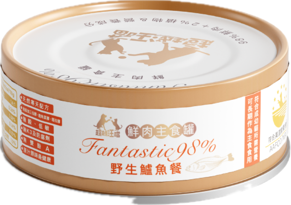 圖片 超越汪喵 貓貓主食罐 - 野生鱸魚 80g x 6