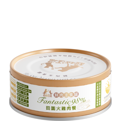 圖片 超越汪喵 貓貓主食罐 - 田園火雞肉 80g x 12