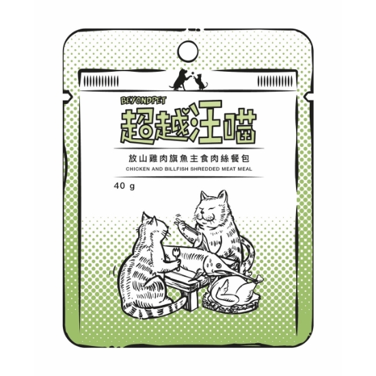 圖片 40g 貓貓主食餐包 肉絲系列 - 放山雞肉旗魚
