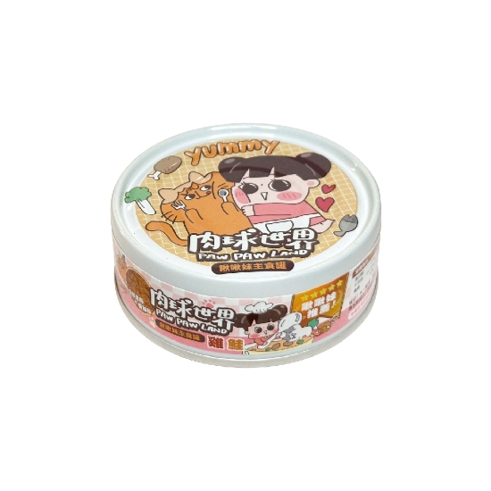 圖片 (80g x6) 啾啾妹主食罐 雞鮭 白藜蘆醇X蔓越莓 (貓食用)