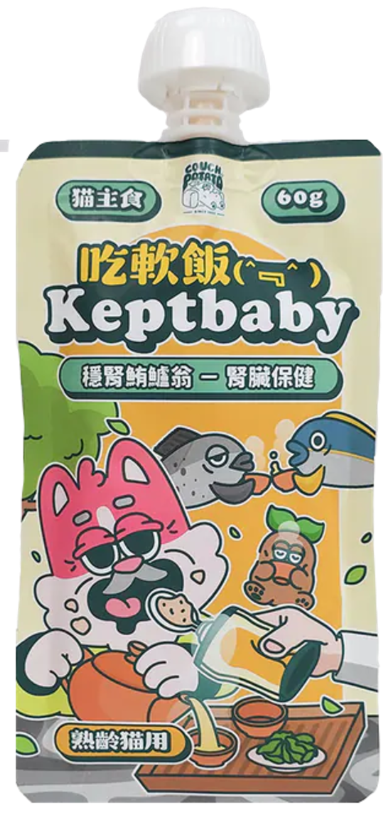 圖片 陪心  穩腎鮪鱸翁 (熟齡貓用) 吃軟飯 貓用主食餐包 沙發馬鈴薯