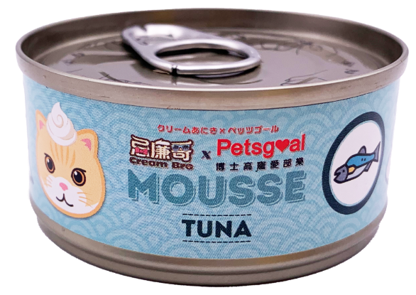 Picture of CreamBro x Petsgoal Grain Free Mousse Staple Cat Canned Food (Tuna) 60g x 6