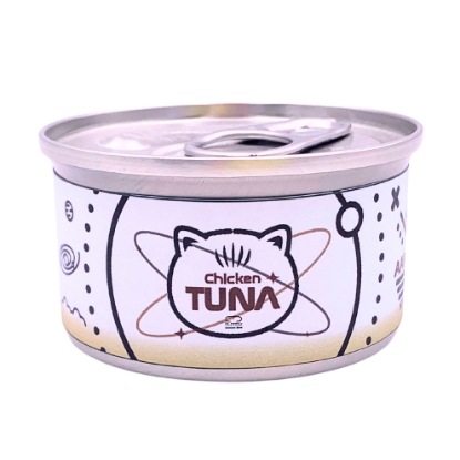 Picture of CreamBro x DR.METRICS New Space Can - Highly hydrating Grain-Free Canned Cat Food (Tuna with Chicken) 80g