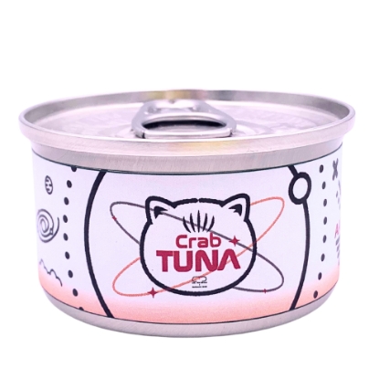 Picture of CreamBro x DR.METRICS New Space Can - Highly hydrating Grain-Free Canned Cat Food (Tuna with Crab) 80g