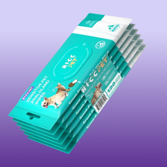 圖片 携裝寵物低敏肛門腺濕紙巾 (椰子香) 20片 X 6包