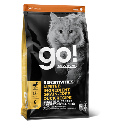圖片 Go Solutions 低敏無殼物鴨肉 全貓糧 8磅