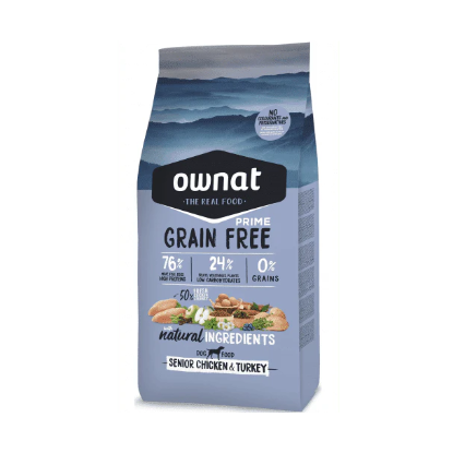 Picture of OWNAT GRAIN FREE SENIOR CHICKEN & TURKEY 3KG