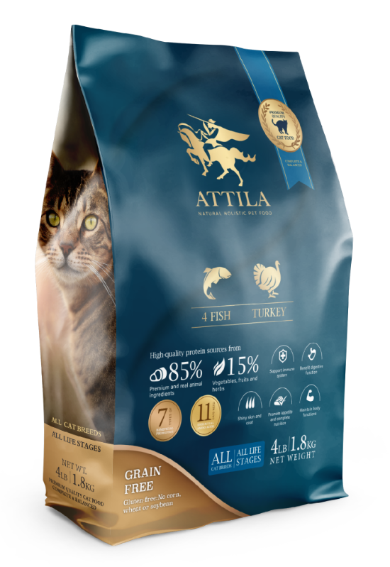 Picture of 1.8KG Grain-free 4 Fish + Turkey All Breed Cat Food 