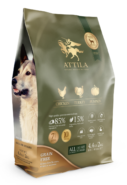 Picture of Attila Grain-free Chicken +Turkey + Pumpkin All Breed Dog Food 6KG
