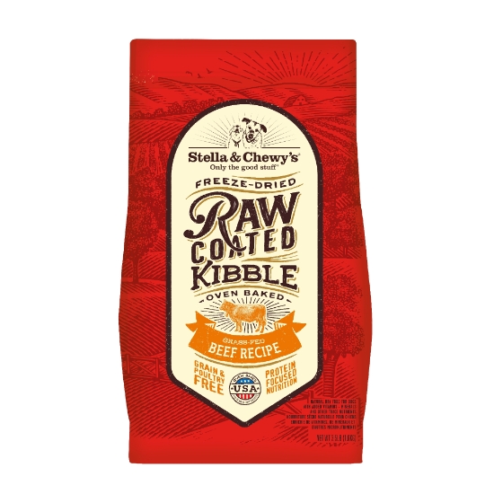 Picture of 3.5 lb. Grass-Fed Beef Recipe Raw Coated Baked Kibble for Dogs 