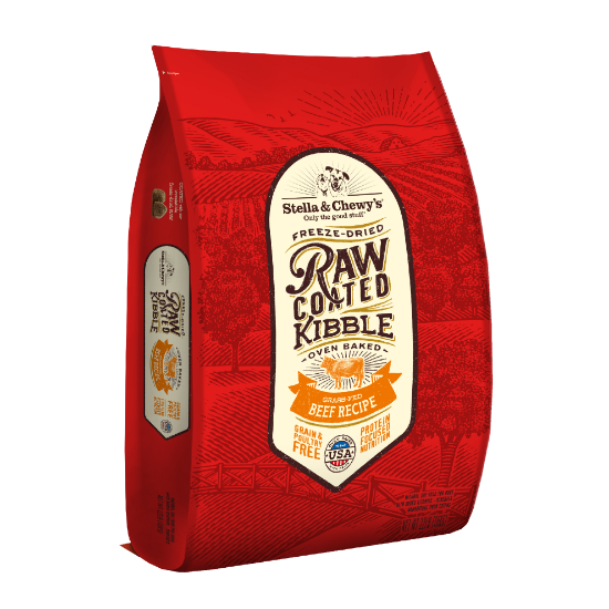 Picture of 22 lb. Grass-Fed Beef Recipe Raw Coated Baked Kibble for Dogs 