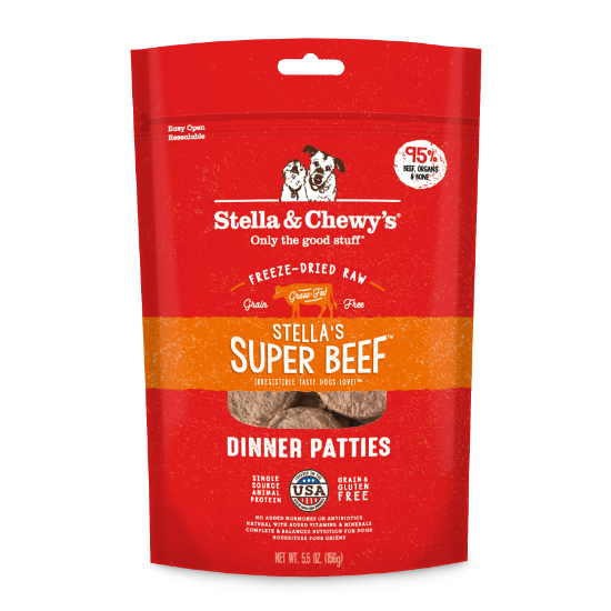 Picture of Stella & Chewy's Stella's Super Beef Freeze-Dried Raw Dog Food: Dinner Patties 25 oz