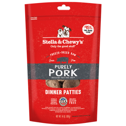 Picture of Stella & Chewy's Purely Pork Freeze-Dried Raw Dog Food: Dinner Patties 14 oz