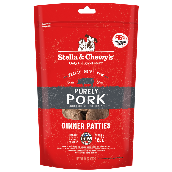 Picture of 14 oz. Purely Pork Freeze-Dried Raw Dog Food: Dinner Patties 