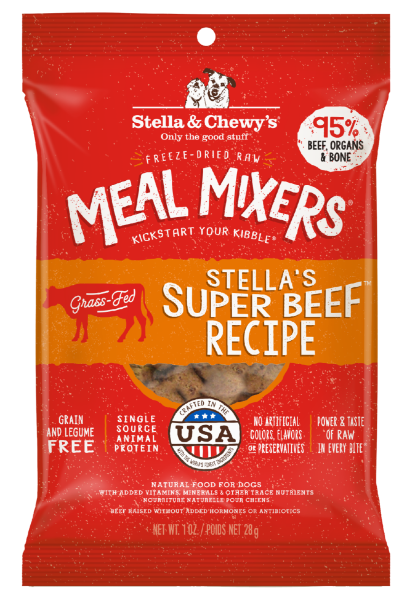 Picture of Stella & Chewy's Stella's Super Beef Meal Mixers Freeze-Dried Raw Dog Food Mixers & Toppers 1 oz