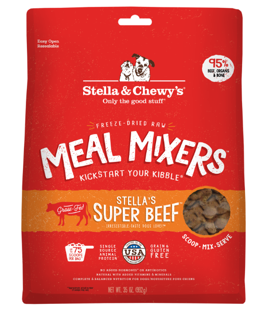 Picture of 35 oz. Stella's Super Beef Meal Mixers Freeze-Dried Raw Dog Food Mixers & Toppers