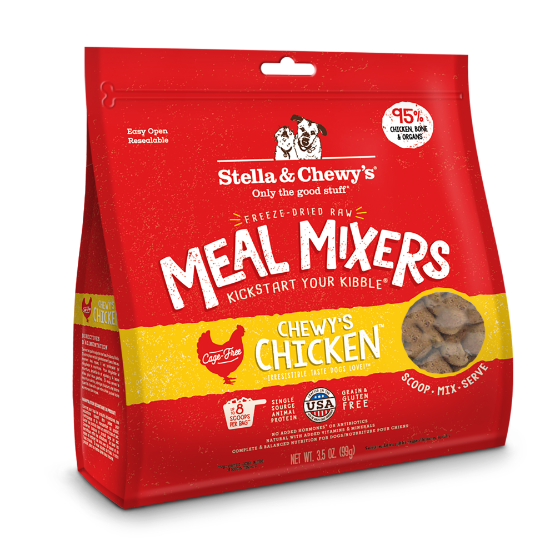 Picture of 3.5 oz. Chewy's Chicken Meal Mixers Freeze-Dried Raw Dog Food Mixers & Toppers  18 oz.