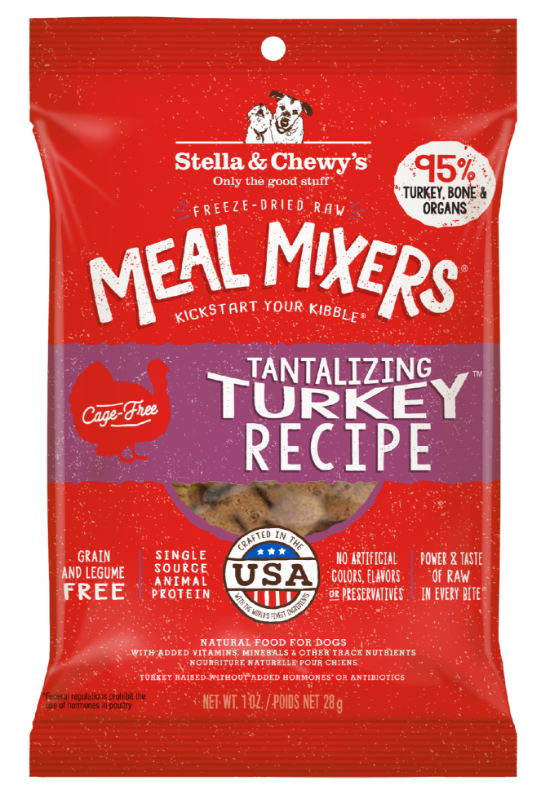 Picture of 1 oz. Tantalizing Turkey Meal Mixers Freeze-Dried Raw Dog Food Mixers & Toppers 