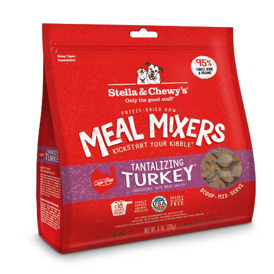 Picture of 8 oz. Tantalizing Turkey Meal Mixers Freeze-Dried Raw Dog Food Mixers & Toppers 