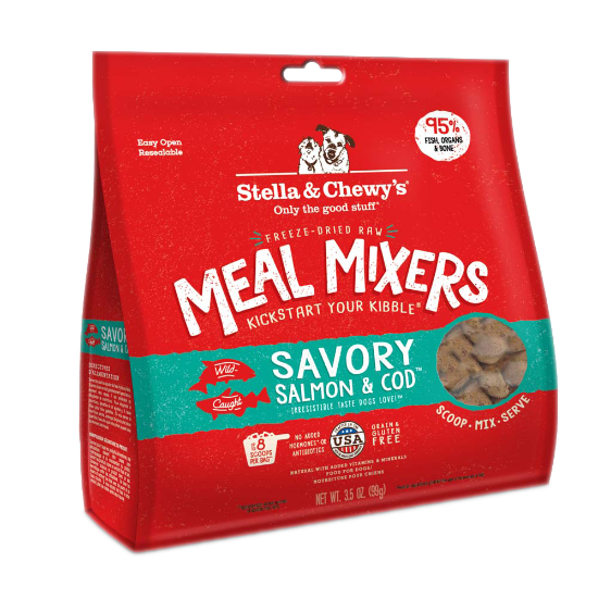 Picture of 3.5 oz. Savory Salmon & Cod Meal Mixers Freeze-Dried Raw Dog Food Mixers & Toppers