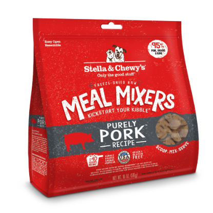 Picture of Stella & Chewy's Purely Pork Meal Mixers Freeze-Dried Raw Dog Food Mixers & Toppers 18 oz