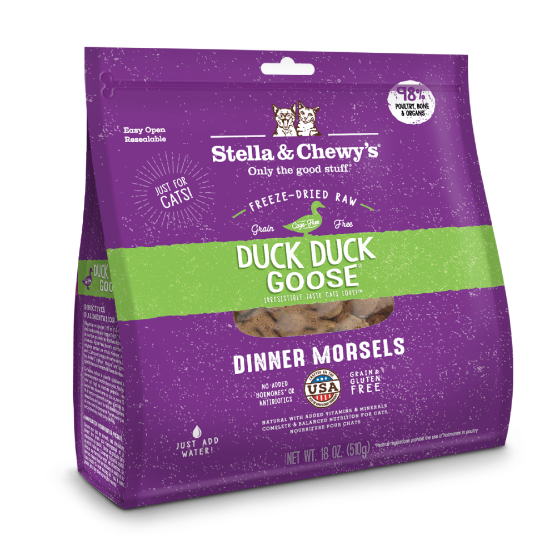 Picture of 18 oz.Duck Duck Goose Freeze-Dried Raw Cat Food 