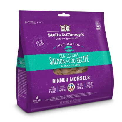 Picture of Stella & Chewy's Sea-Licious Salmon & Cod Freeze-Dried Raw Cat Food 18 oz