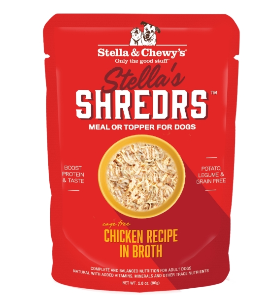 Picture of 2.8 oz Chicken Recipe in Broth Stella's Shredrs Wet Food For Dogs 