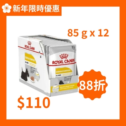 Royal Canin CCN 成犬皮膚舒緩加護主食濕糧（肉塊）(85g x 12)