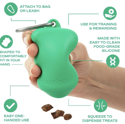 Picture of Springer - Springer Green Silicone Treat Dispenser