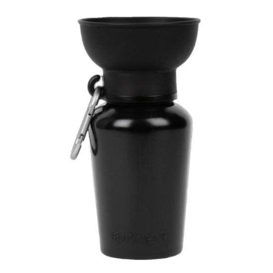 Picture of Springer - Black 590ml Flip Travel Water Bottle