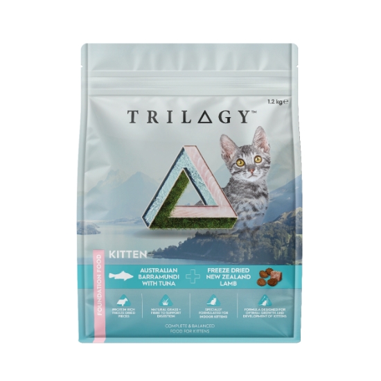 Picture of Trilogy Kitten Australian Barramundi With Tuna + New Zealand Freeze Dried Lamb 1.2kg