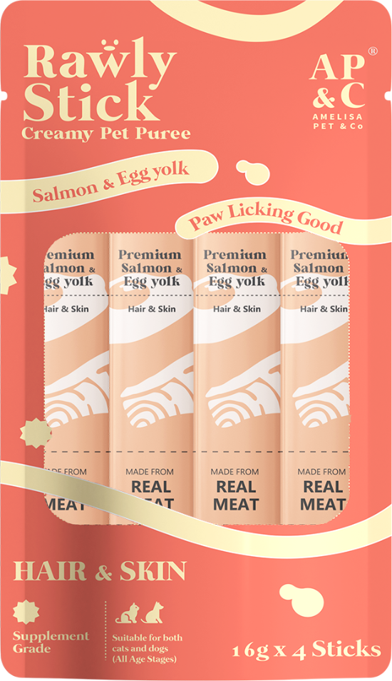Picture of Rawly stick Salmom & Egg yolk 16g 4 sticks/pack
