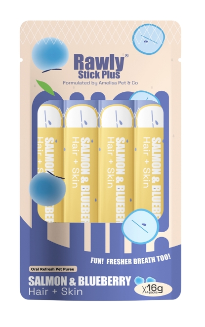 Picture of Rawly stick plus Salmon & Blueberry 16g 4 sticks/pack