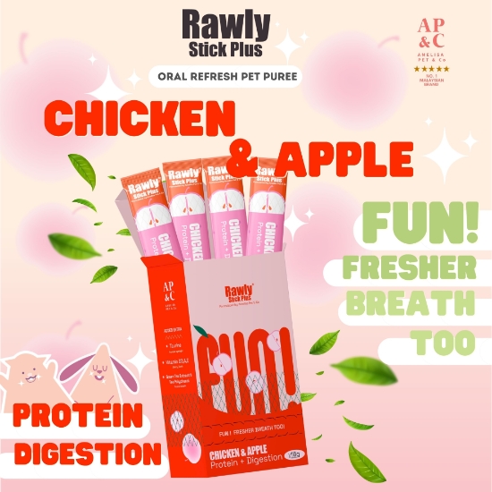 Picture of Rawly stick plus Chicken & Apple 16g 22 sticks/box