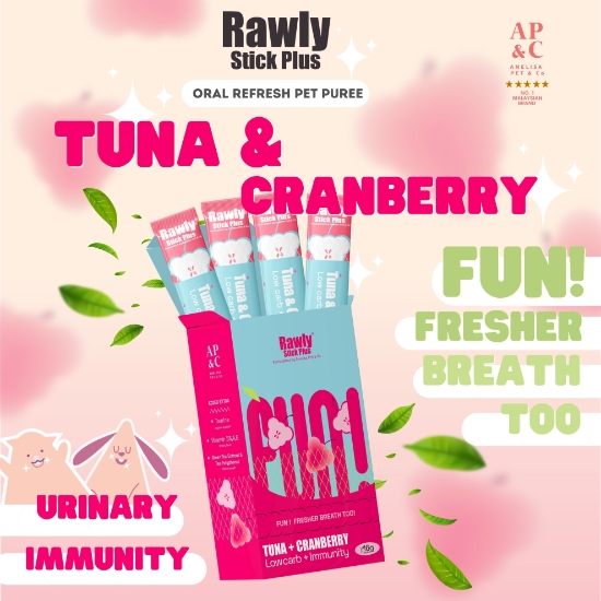 Picture of Rawly stick plus Tuna & Cranberry 16g 22 sticks/box