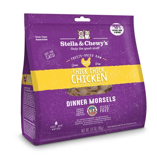 Picture of Stella & Chewy's Chick, Chick, Chicken Freeze-Dried Raw Cat Food 18 oz